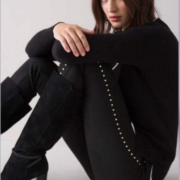 SALE White House Black Market Black Gold Stud Detail Runway Leggings - Picture 14 of 14